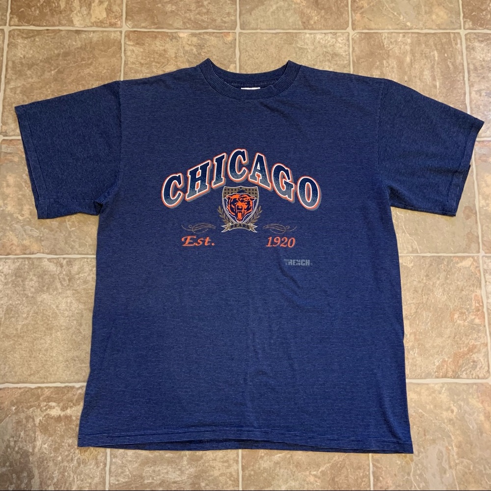 Vintage Chicago Bears Striped T Shirt